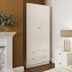 image 4 of FWStyle Artus Shaker 2 Door 2 Drawer Combination Wardrobe Matt White White