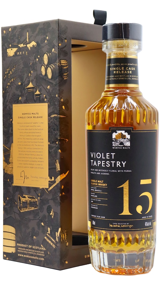 Royal Brackla - Wemyss Malts - Violet Tapestry Single Cask 2006 15 year old Whisky