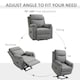 image 3 of HOMCOM Power Lift Recliner Chair, Electric Lift Chair for Elderly, Overstuffed Faux Leather Riser and Reclining Armchair with Remote Control, Side Pockets, for Living Room, Grey | Grey | Grey