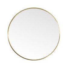 Living and Home 80cm Nordic Round Bathroom Wall Mirror | Gold | 80cm