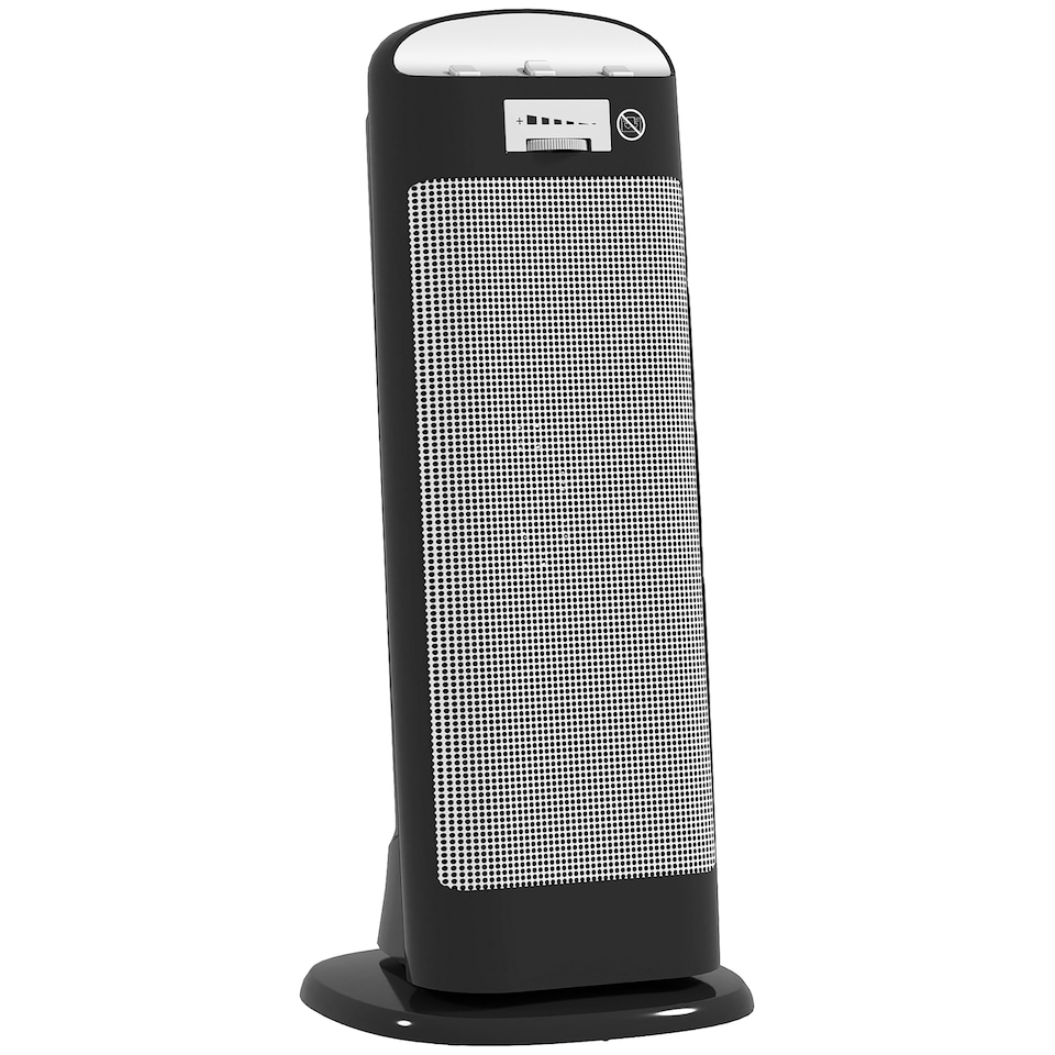 image 1 of HOMCOM Ceramic Space Heater, 2000W Fan Electric Heater with 4 Modes, Adjustable Thermostat, 55° Oscillation, Tip-Over and Overheat Protection for Bedroom, Home Office, Black