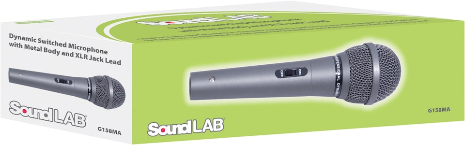 image 1 of SoundLAB Dynamic Handheld Microphone 600 Ohm Gun Metal
