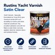 image 5 of Rustins Yacht Varnish Clear Satin 1L