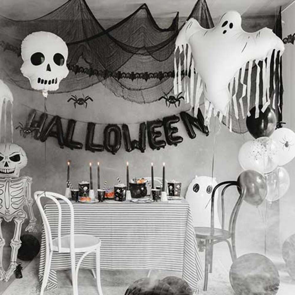 image 1 of Ghost with Tassels Halloween Giant Helium Foil Balloon 106cm / 42 in