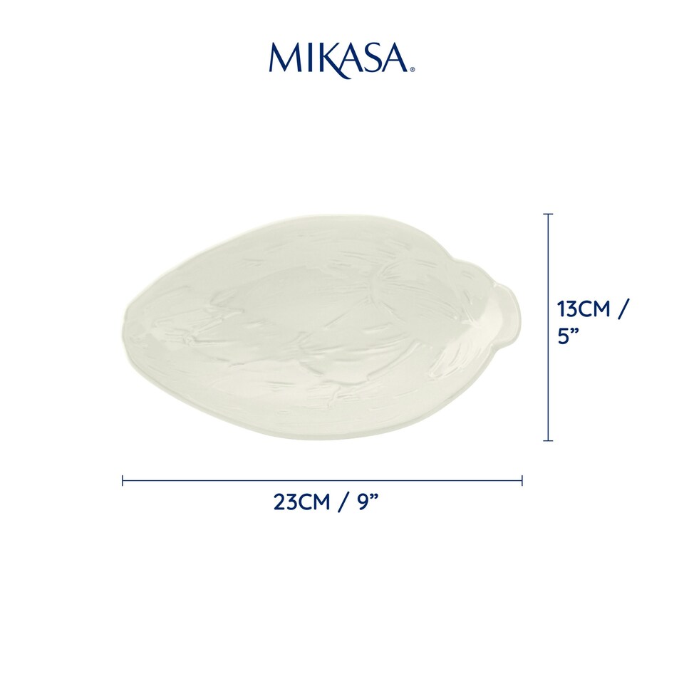 image 1 of Mikasa Serving Dish Cream Stoneware Artichoke 23cm | White