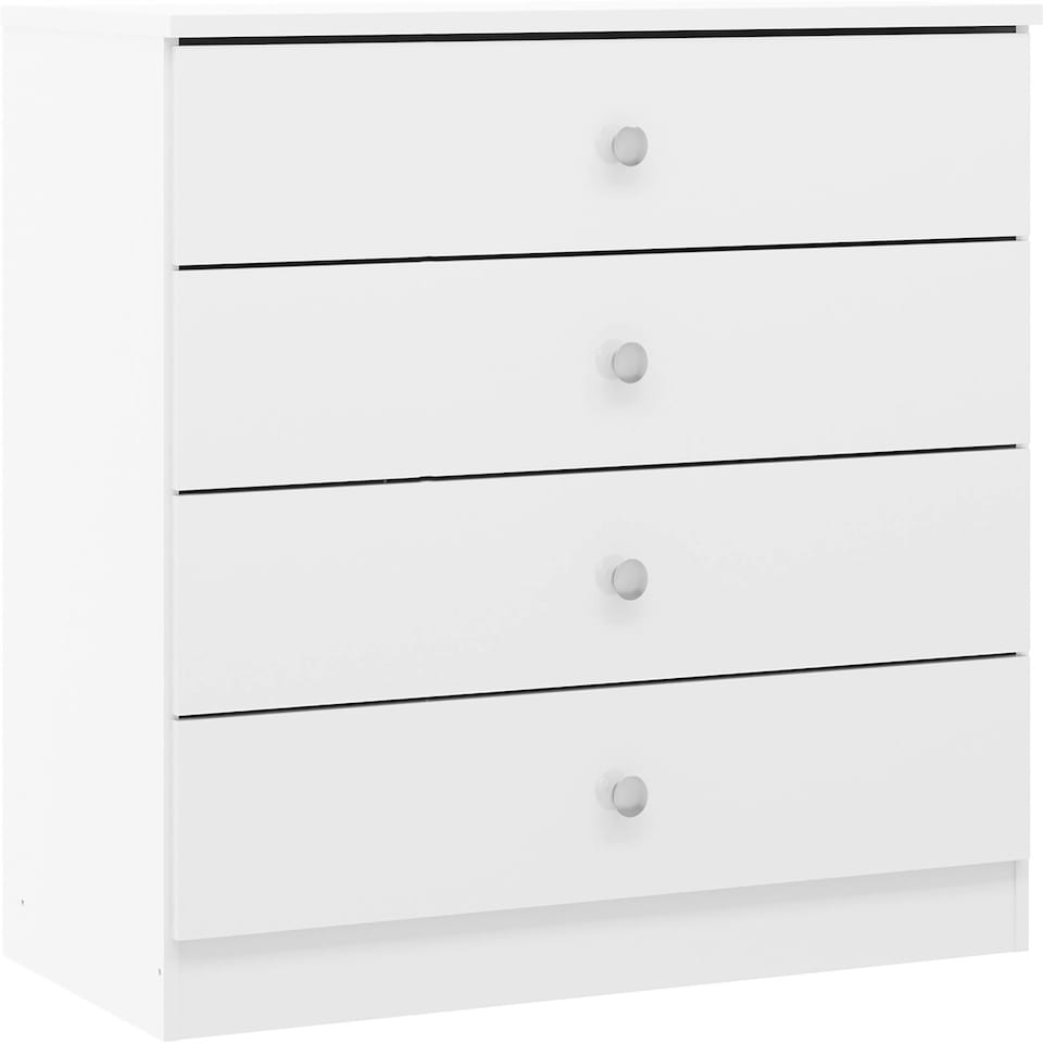 image 1 of Denver 4 Drawer Chest White