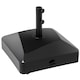 image 1 of Outsunny Garden Parasol Base 43kg Water or 60kg Sand Filled with Wheels | Black | Black