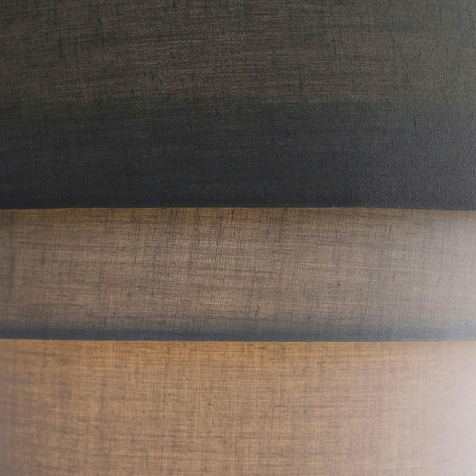 image 1 of ValueLights Aztec 3 Tier Charcoal Fabric Ceiling Light Shade