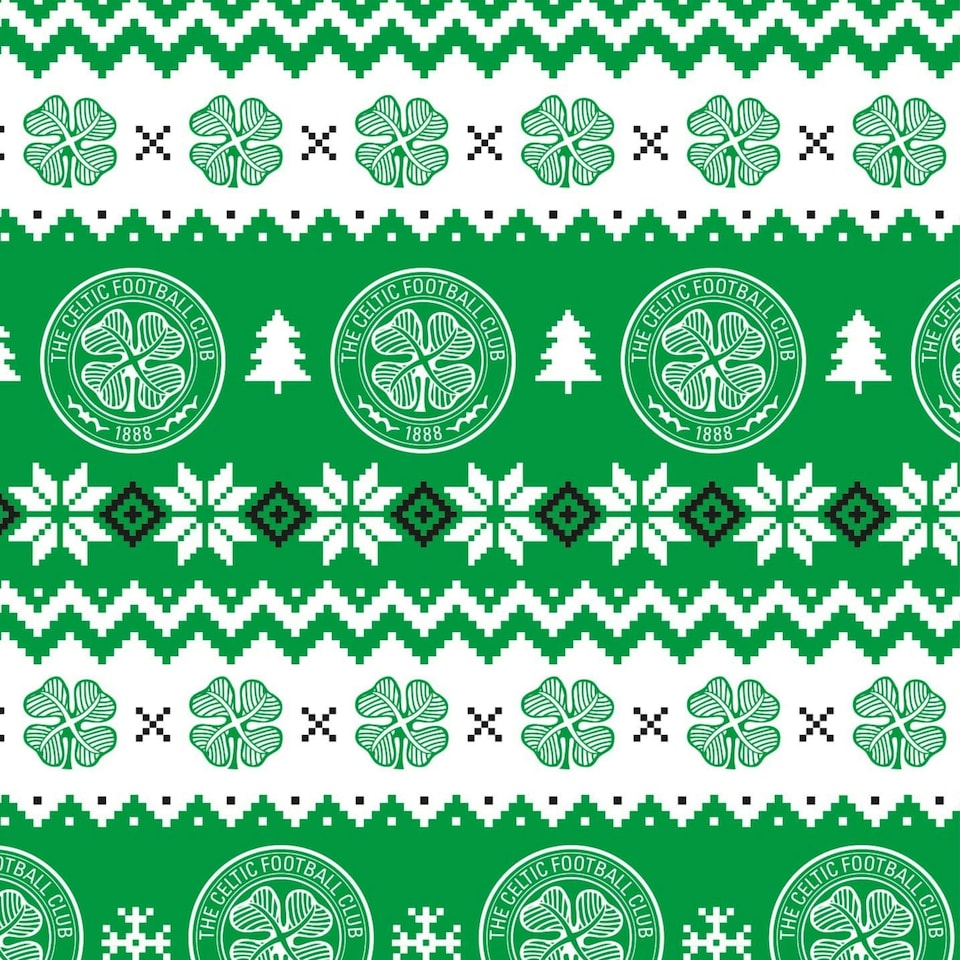 image 1 of Celtic FC Christmas 2 Sheets & 2 Tags Gift Wrap