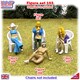 image 1 of Trackside Unpainted Figures Sitting x 4 Scenery Display Set 103 1:32 Wasp