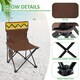 image 4 of 3PC Camping Table & Folding Chair Set Outdoor Fishing Seats with Cup Holders
