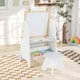 image 4 of COSTWAY Kids Art Easel 4-in-1 Toddler Activity Table Set w/ Whiteboard White