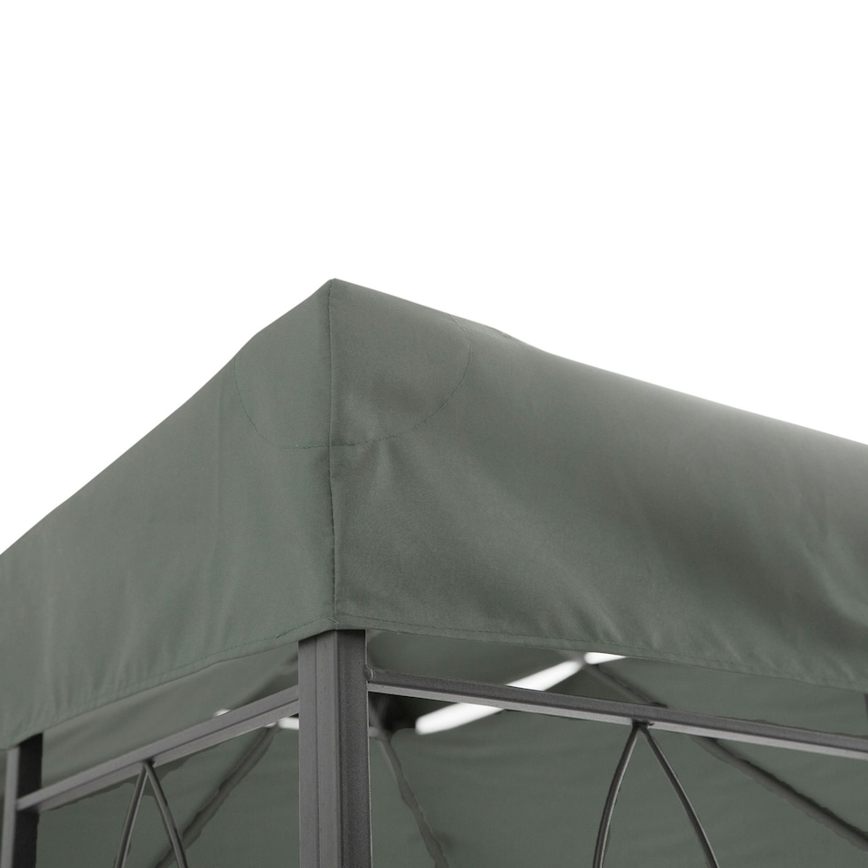 image 1 of Outsunny 3x4m Gazebo Replacement Roof Canopy 2 Tier Top UV Cover Patio Cream