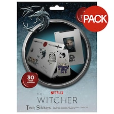 The Witcher Tech Stickers Set (Pack of 30) - Black/Blue/Red - One Size