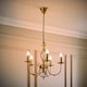 image 3 of ValueLights Memphis Twist Antique Brass 5 Way Chandelier | Gold