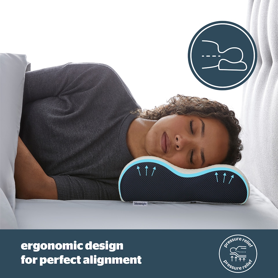 image 1 of Silentnight Sleep Therapy Contour Support Pillow