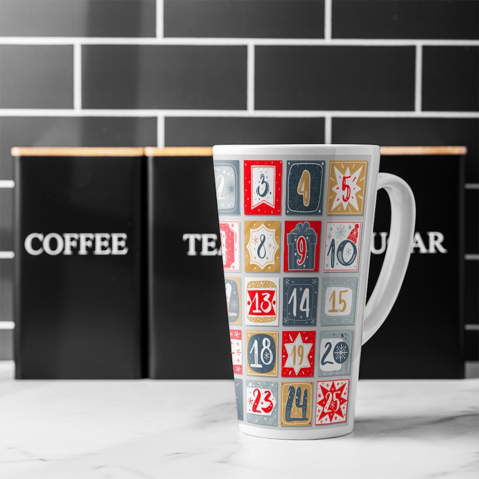 image 1 of December Advent Calendar Dining Latte Mug