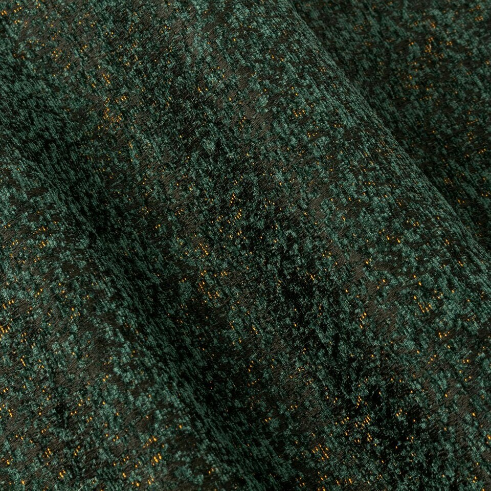 image 1 of Paoletti Galaxy Chenille Emerald Eyelet Curtains (W)117cm x (D)183cm Multi