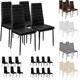image 9 of Dining Chairs - high backrest, padded, synthetic leather  - Set of 4 Grey