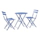 image 1 of Harbour Housewares 2 Seater Sussex Bistro Set - Round - Navy | Blue | Navy | 1
