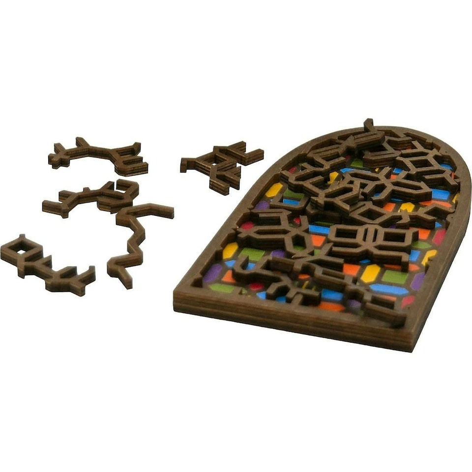image 1 of True Genius Cathedral Door Wooden Brainteaser Puzzle