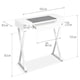 image 2 of Centurion Supports ADONIS Gloss White and Chrome Ergonomic Home Office Luxury Computer Desk White | Silver