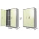 image 2 of Clear 75 Drawers Parts Cabinet Storage Unit with Metal Door