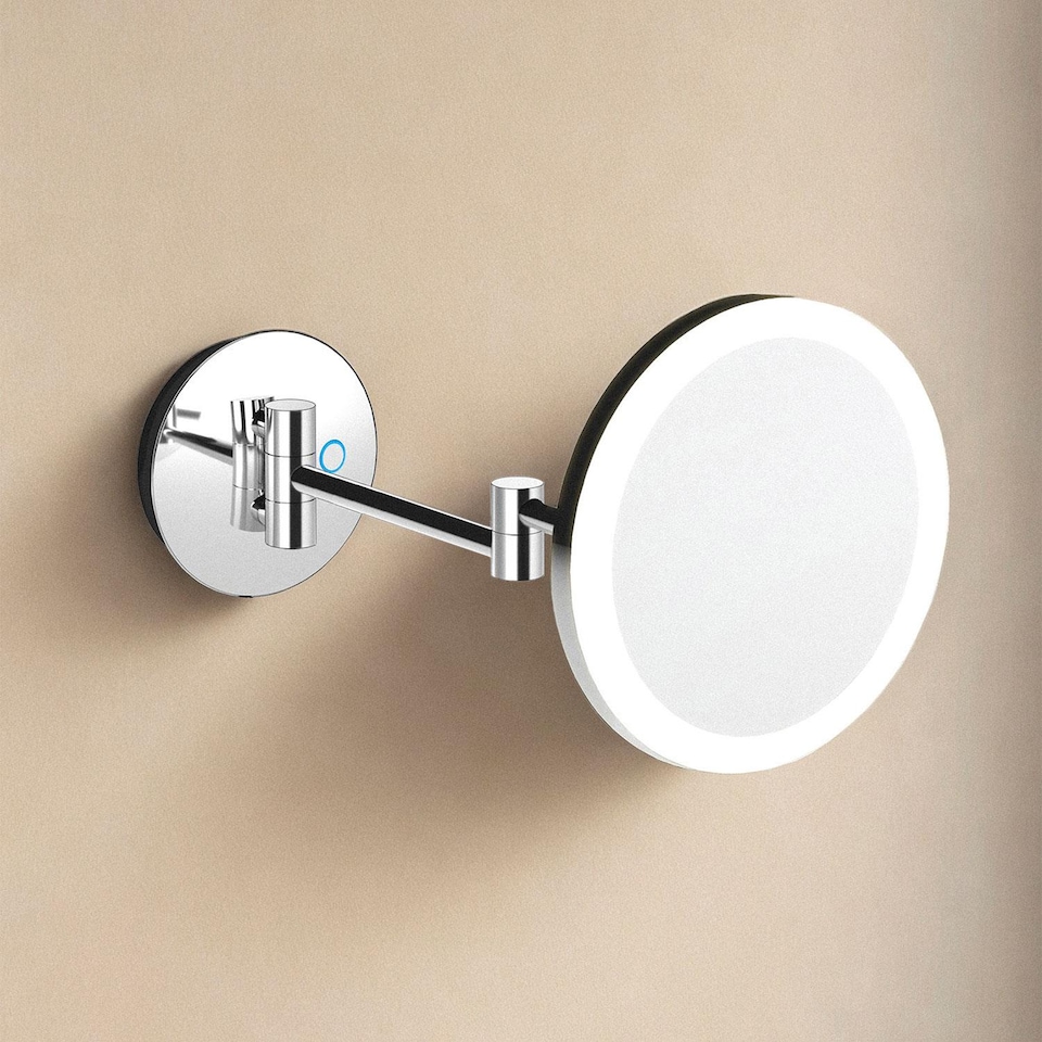 image 1 of COSMIC Mirror Wall Mounted X5 Adjustable LED light Chrome, Architect Collection