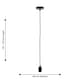 image 5 of Set of 2 Cassidy - Black Ceiling Pendant Flex Suspension Kits for Easy Fit Shades | Black | 1