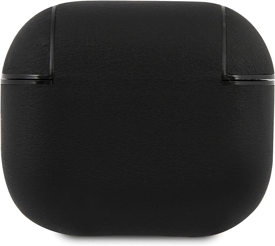 image 1 of BMW Leather Cover with Silver Logo for Airpods 3 Black - BMA3SSLBK
