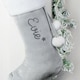 image 3 of Personalised Name Only Silver Grey Stocking