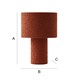 image 7 of ValueLights Ash Rust Full Fabric Boucle Table Lamp & Bulb | Orange