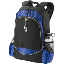 Bullet Benton 15in Laptop Backpack - Solid Black/Royal Blue - 33 x 13.9 x 45 cm