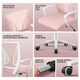 image 4 of Yaheetech Ergonomic Mesh Office Chair Mid-Back 360° Rolling Casters | Pink