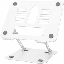 Futura Laptop Stand Adjustable Portable Riser, White Foldable Aluminium Holder for MacBook AirPro and 11 to 17 inch Laptops | White | White | One Size | 1