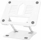 image 1 of Futura Laptop Stand Adjustable Portable Riser, White Foldable Aluminium Holder for MacBook AirPro and 11 to 17 inch Laptops | White | White | One Size | 1