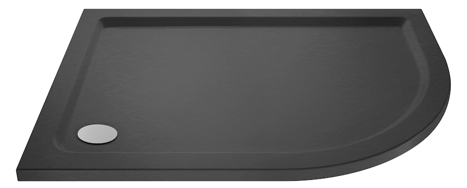 image 1 of Balterley Premium Shower Tray - Right Hand Offset Quadrant | Grey | Grey Slate | 1