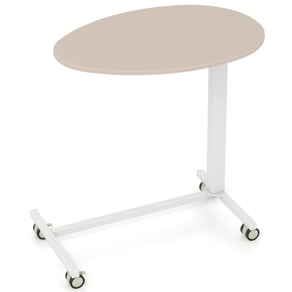 image 1 of COSTWAY Mobile Standing Desk Height Adjustable Rolling Desk N/A