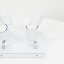 ValueLights Benton White IP44 Square Bathroom Ceiling Light White