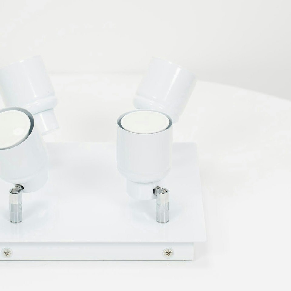 image 1 of ValueLights Benton White IP44 Square Bathroom Ceiling Light White