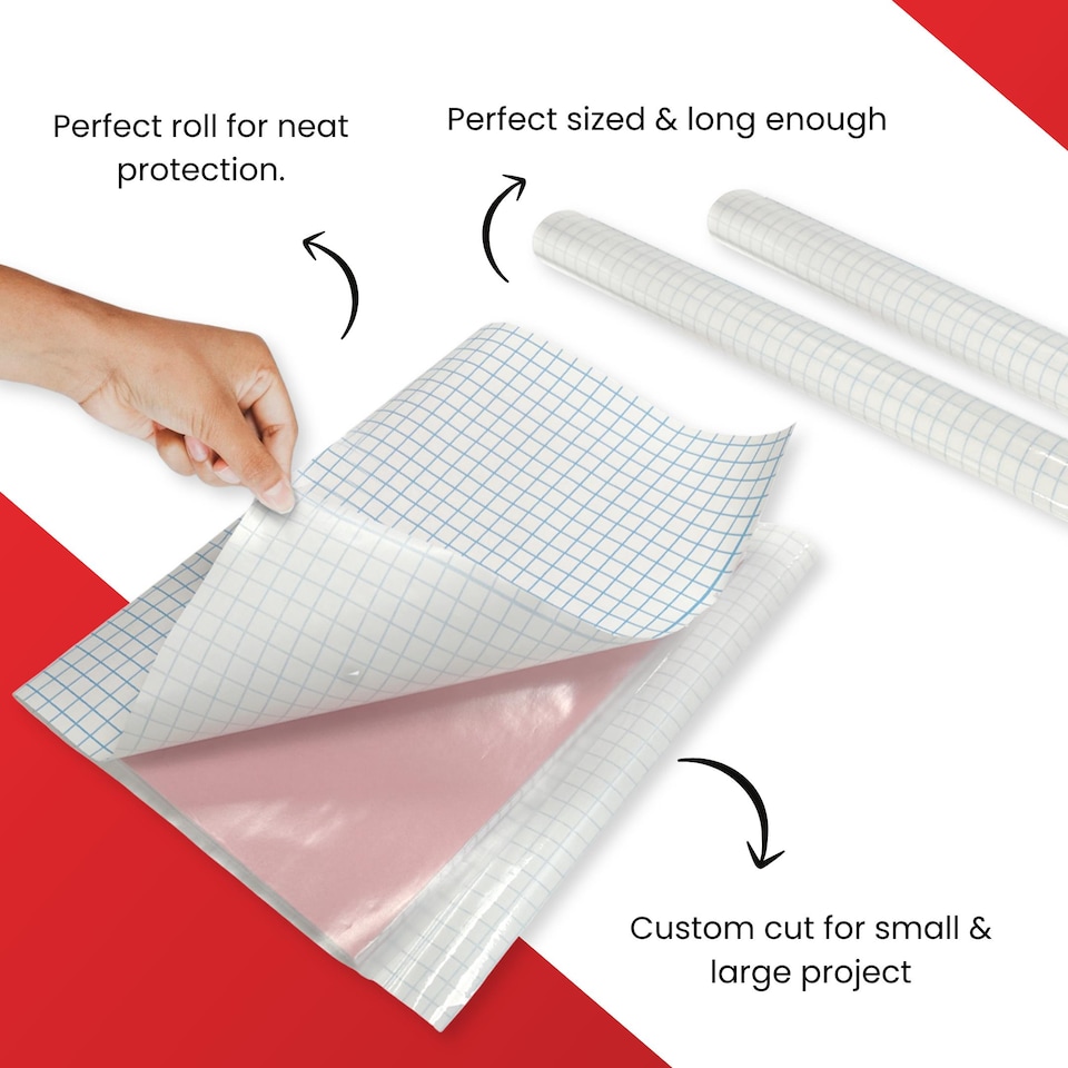 image 1 of Janrax 50cm x 3m Clear Glossy CPP 0.06mm Thick Self-Adhesive Book Cover Roll