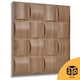 image 7 of NOVECRAFTO Lattice Effect 3D Wall Panels – 6 Sheets Covering 1.5m² | 16.15ft² Interior Cladding Set | Square Grid Design – Each Panel 50x50cm Wooden