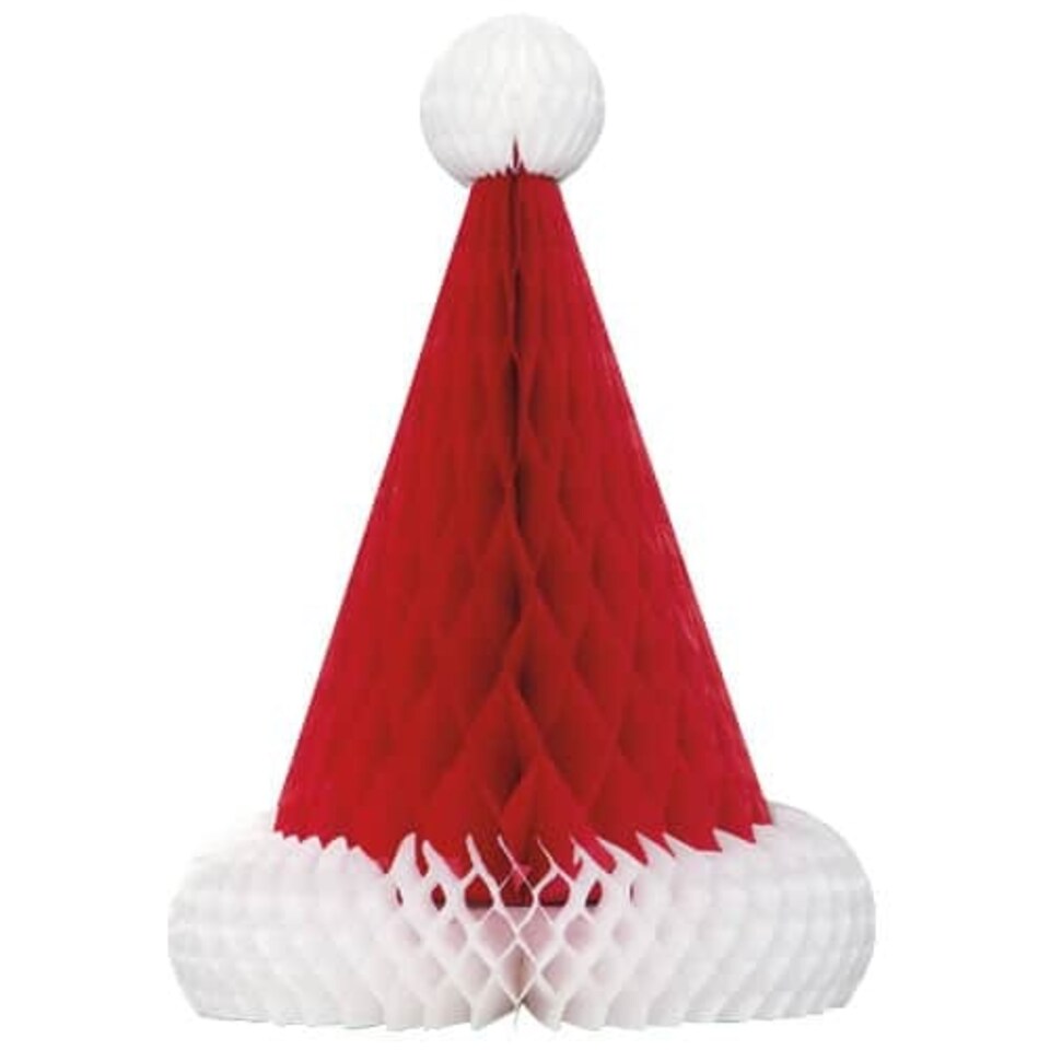 Christmas Santa Hat Honeycomb Decoration - 30cm