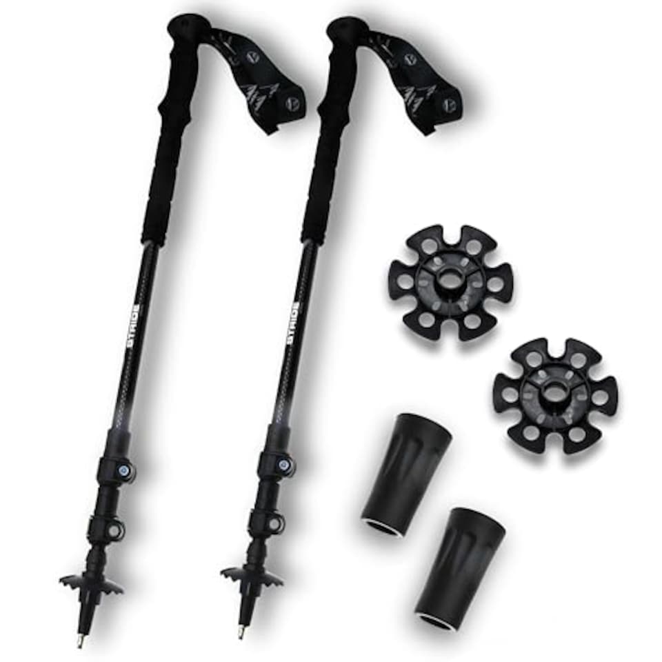 image 1 of Six Peaks Stride Walking Poles, Set Of 2 Adjustable Strong Aluminium Trekking, Hiking Sticks, Quick Lock Telescopic System, Padded Non-Slip Foam Grip, Interchangeable Summer And Snow Baskets