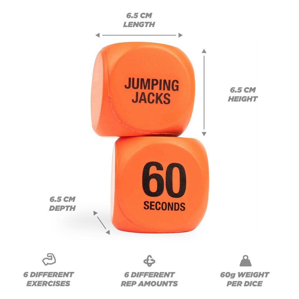 image 1 of Fitness Routine Exercise Dice - Orange