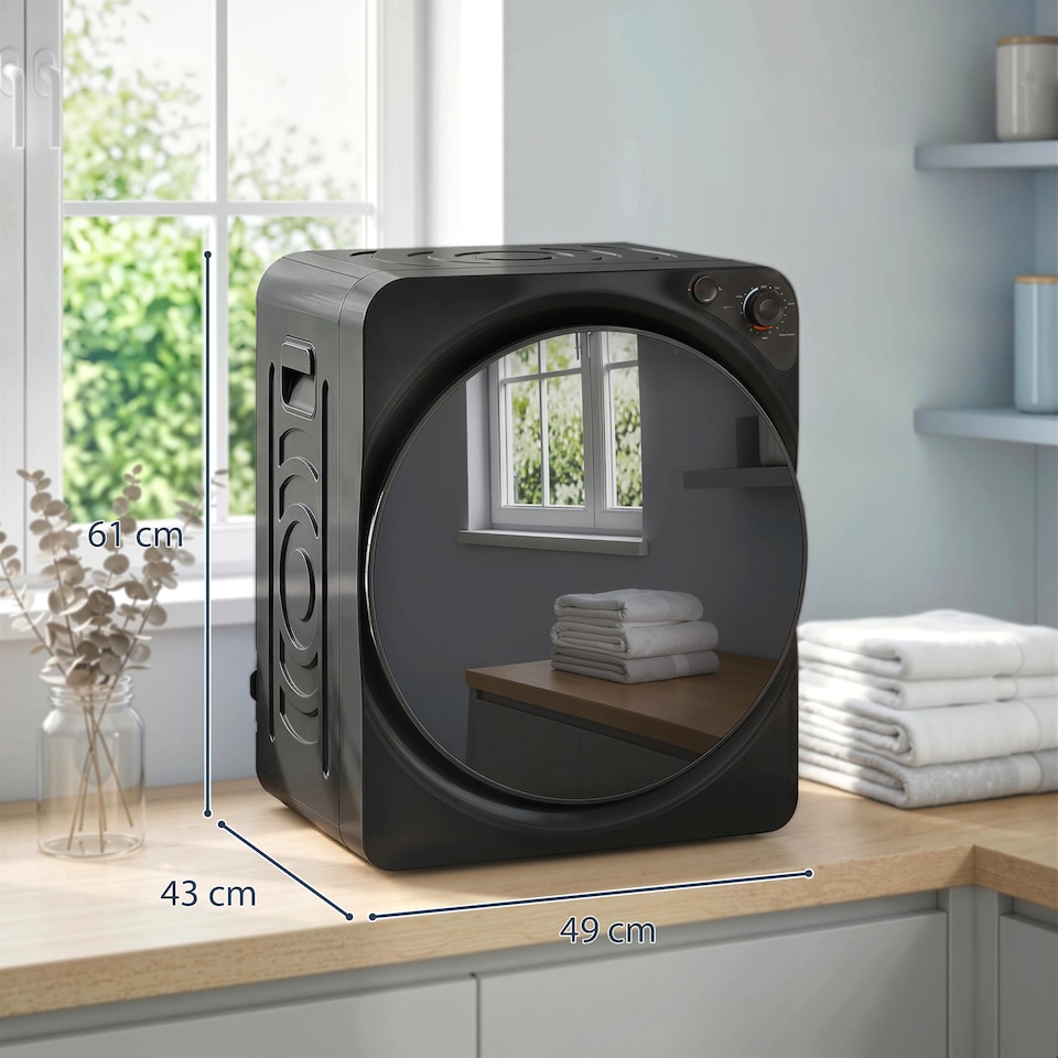 image 1 of HOMCOM 5kg Vented Tumble Dryer, Compact Dryer with 5 Drying Modes
