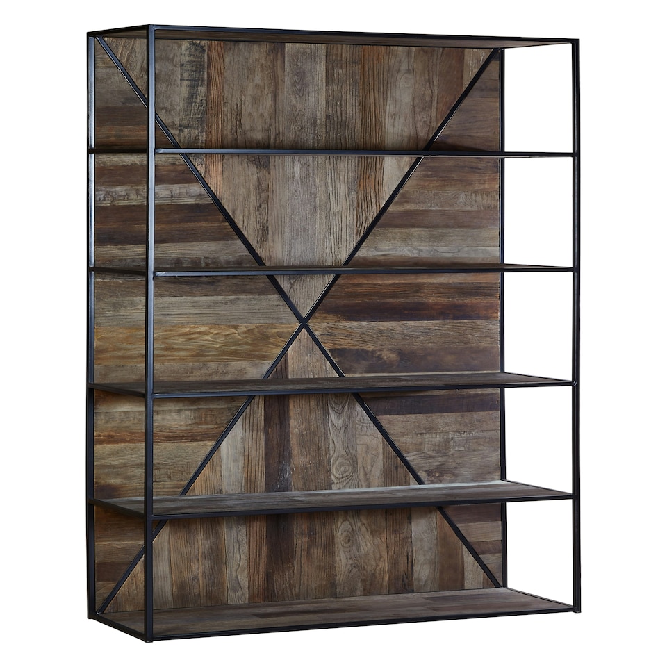 image 1 of Interiors by Premier 5 Tier Shelf Unit Brown
