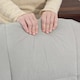 image 8 of HOMCOM Swivel Recliner Chair with Footstool and Wooden Base, Light Grey 