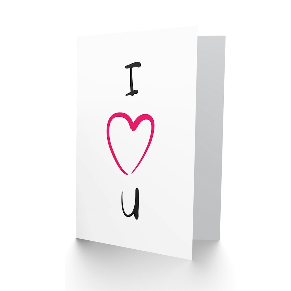 image 1 of Valentine Romance Typograph Heart You Anniversary Valentines Day Card