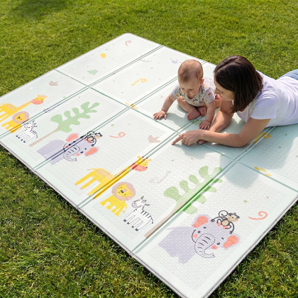image 1 of Kids Jungle Play Tent and  Play Mat Set